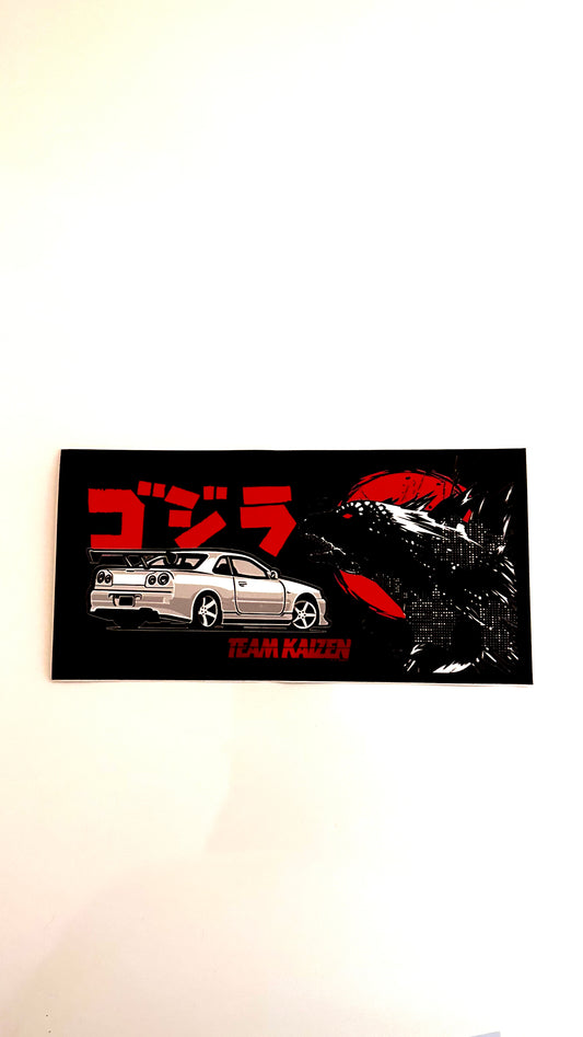 R34 Godzilla sticker